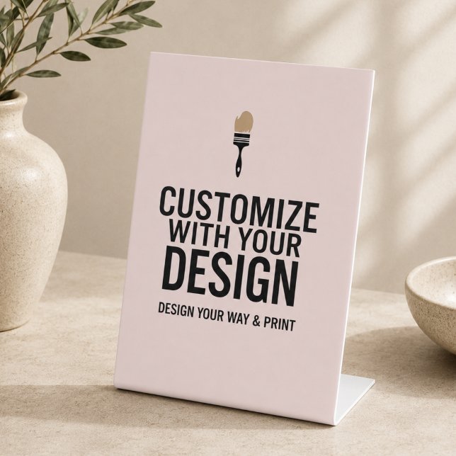 Blush Pink Personalized Blank Display Sign  (Creator Uploaded)