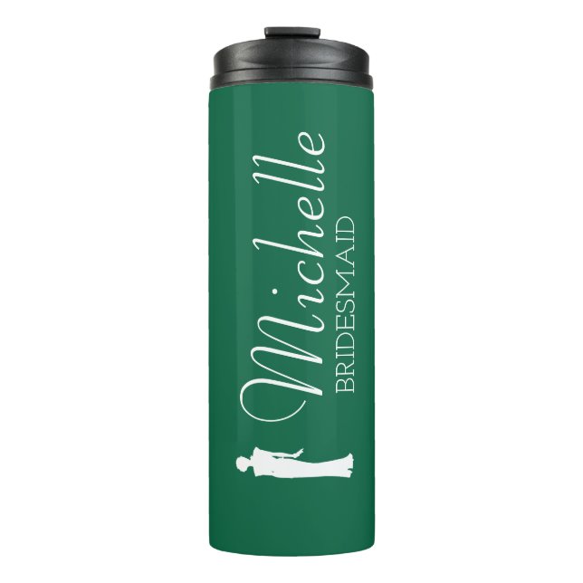 Blush Pink Personalized Bridesmaid Thermal Tumbler (Front)