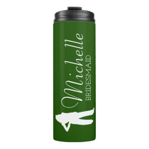 Blush Pink Personalized Bridesmaid Thermal Tumbler