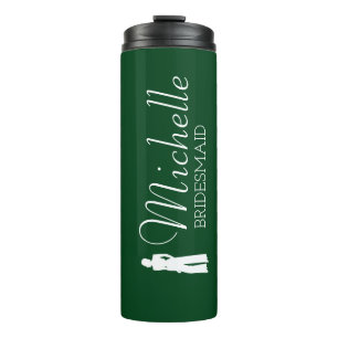 Blush Pink Personalized Bridesmaid Thermal Tumbler