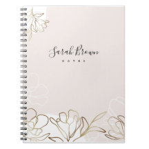 Blush Pink Personalized Feminine Notebook