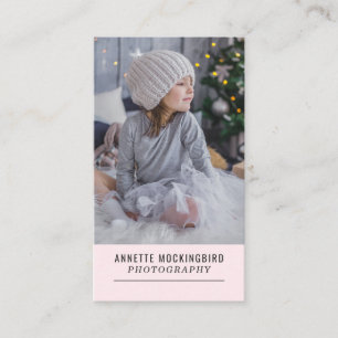 Blush Pink   Photo   Elegant Photography Business Card