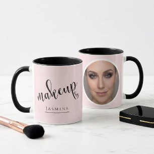 Blush Pink Photo MUA Elegant Coffee Mug