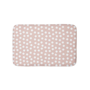 Blush pink Polka dot Bath Mat