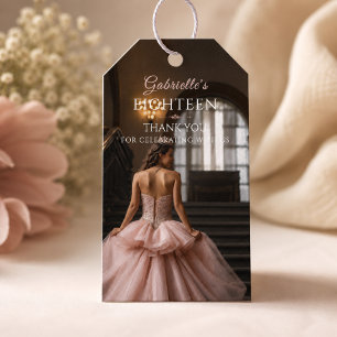 Blush Pink Princess Eighteen Thank You Tag