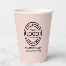 Blush Pink Professional Simple Logo Business 
