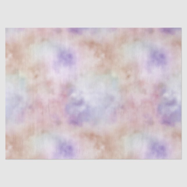 Blush Pink Purple Tie dye       Tissue Paper (Front)