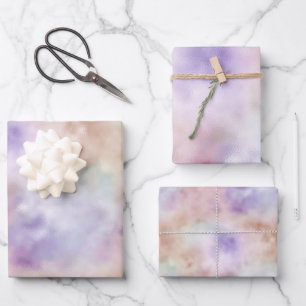 Blush Pink Purple Tie dye      Wrapping Paper Sheet