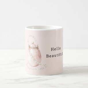 Blush Pink Purse Pearls Coffee Mug
