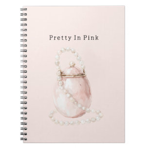 Blush Pink Purse Pearls Notebook
