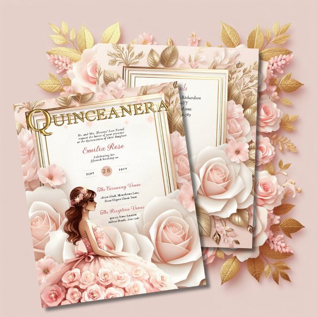 Blush Pink Quinceanera Ceremony Reception     (Creator Uploaded)