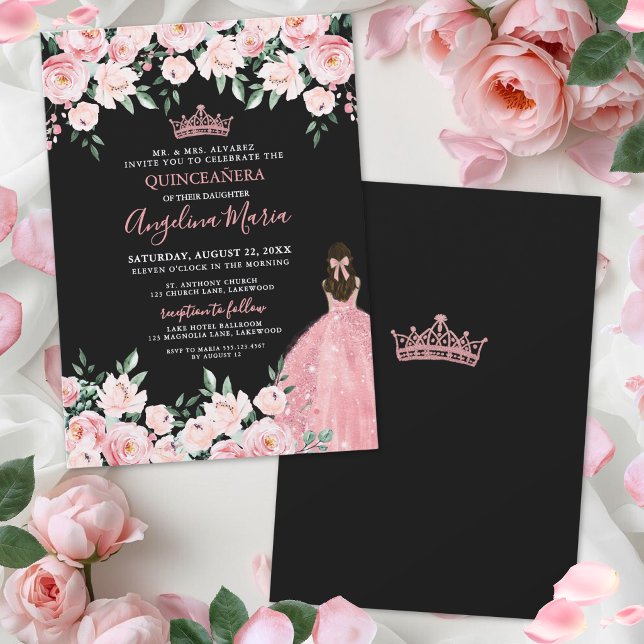 Blush Pink Quinceanera Invitation (Blush Pink Quinceanera Invitation)