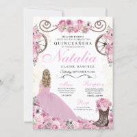 Blush Pink Ranchero Princess Dress Quinceanera