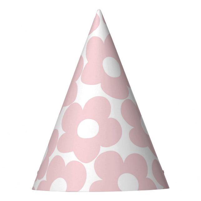 Blush Pink Retro Daisies #1 #decor #art Party Hat (Front)