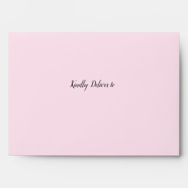 Blush Pink Return address customizable Envelope (Front)
