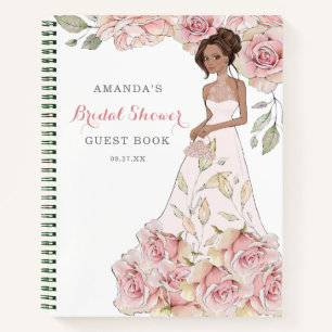 Blush Pink Rose Bride Guest Book