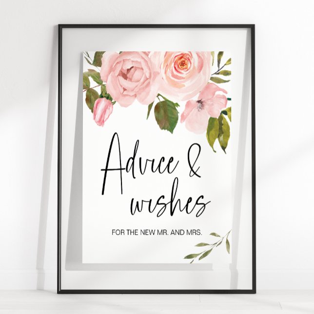 Blush Pink Rose Floral Card & Gifts Sign (Creator Uploaded)