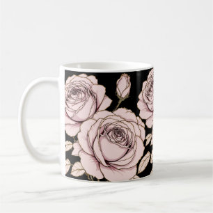 Blush Pink Rose Floral Mug