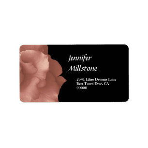 Blush Pink Rose Floral Wedding Collection Label