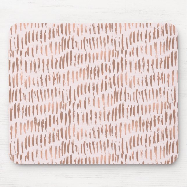 Blush Pink Rose Gold Abstract Mouse Pad (Front)