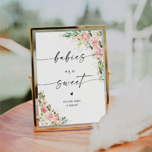 Blush Pink Rose Gold Babies Are Sweet Sign