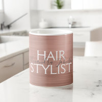 Blush Pink - Rose Gold Foil Hair Stylist Coffee