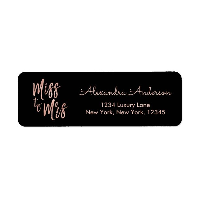 Blush Pink Rose Gold Foil Sparkle Miss to Mrs (Front)