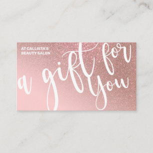 Blush Pink Rose Gold Glitter Gift Certificate