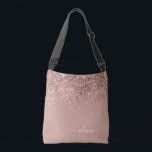 Blush Pink Rose Gold Glitter Monogram Name Crossbody Bag<br><div class="desc">Rose Gold - Blush Pink anniversary,  baby shower or bachelorette party gift for someone that loves glam luxury and chic styles.</div>