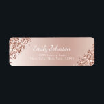 Blush Pink Rose Gold Glitter Sparkle Foil<br><div class="desc">Blush Pink - Rose Gold Faux Ombre Glitter and Sparkle Ombre Metallic Stainless Steel Foil Girly Return Address Label for a Birthday Party, Bridal Shower, Sweet 16, 13th, 15th, 16th, 18th, 21st, 30th, 40th, 50th, 60th, 70th, 80th, 90th or 100th Girl or Woman's Birthday Party, Bachelorette Party, Wedding or Baby...</div>