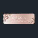 Blush Pink Rose Gold Glitter Sparkle Foil<br><div class="desc">Blush Pink - Rose Gold Faux Ombre Glitter and Sparkle Ombre Metallic Stainless Steel Foil Girly Return Address Label for a Birthday Party, Bridal Shower, Sweet 16, 13th, 15th, 16th, 18th, 21st, 30th, 40th, 50th, 60th, 70th, 80th, 90th or 100th Girl or Woman's Birthday Party, Bachelorette Party, Wedding or Baby...</div>