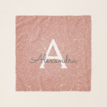Blush Pink Rose Gold Glitter & Sparkle Monogram Scarf<br><div class="desc">Blush Pink Rose Gold Faux Glitter and Sparkle Elegant Women's Scarf. These Scarves can be customized to include your initial and first name and make a perfect Bridal Shower or Girl's Birthday Gift. Please contact the designer for customized matching items.</div>