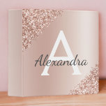 Blush Pink Rose Gold Glitter Sparkle Monogrammed Binder<br><div class="desc">Blush Pink - Rose Gold Faux Metallic Foil Ombre Glitter and Sparkle Monogram Binder Elegant Luxury Chic Binder for School,  Office or Bridal Shower,  Wedding Planning. These Monogrammed Binders can be customized to include your initial and first name.</div>