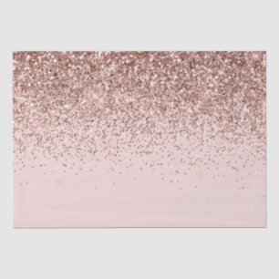 Blush Pink Rose Gold Glitter Sparkle Tissue Paper