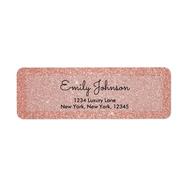 Blush Pink Rose Gold Glitter Wedding (Front)