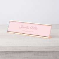 Blush Pink Rose Gold Handwritten Elegant Template
