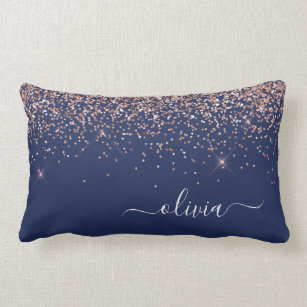 Navy and hotsell blush throw pillows