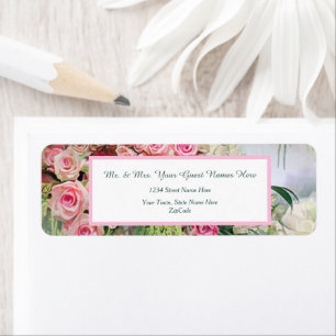 Blush Pink Rose Return Address