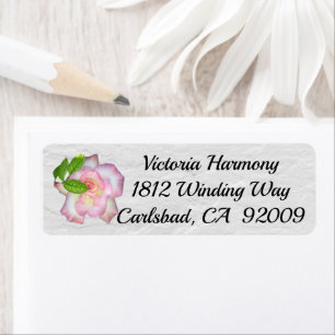 Blush Pink Rose Return Address Labels