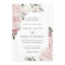 Blush Pink Rose Rustic Floral Wedding Invitation
