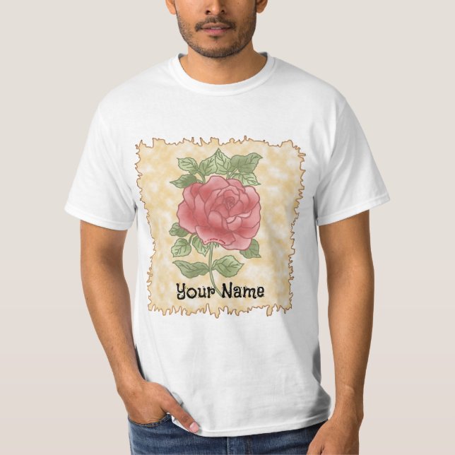 Blush Pink Rose t-shirt  (Front)