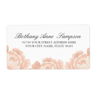 Blush Pink Roses Address Labels