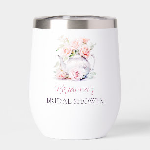 Blush Pink Roses and Vintage Teapot Bridal Shower