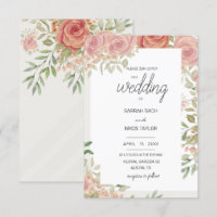 Blush pink roses bush watercolor art