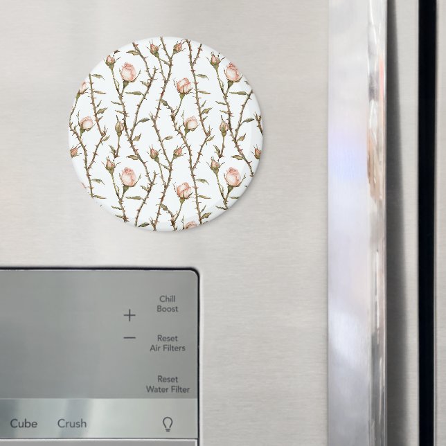 Blush Pink Roses Floral Magnet (In Situ (Fridge))