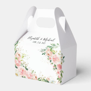 Blush Pink Roses Wedding Favour Box