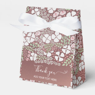 Blush Pink Roses White Floral Thank you Favour Bo Favor Box