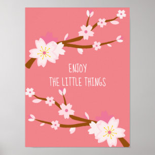 Blush pink Sakura Cherry Blossom Japanese Poster