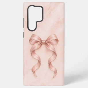 Blush Pink Satin Bow Elegant Feminine samsung case