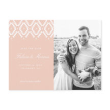 Blush Pink Save the Date postcard